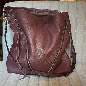 Elegant Burgundy Leather Shoulder Bag - Rebecca Minkoff